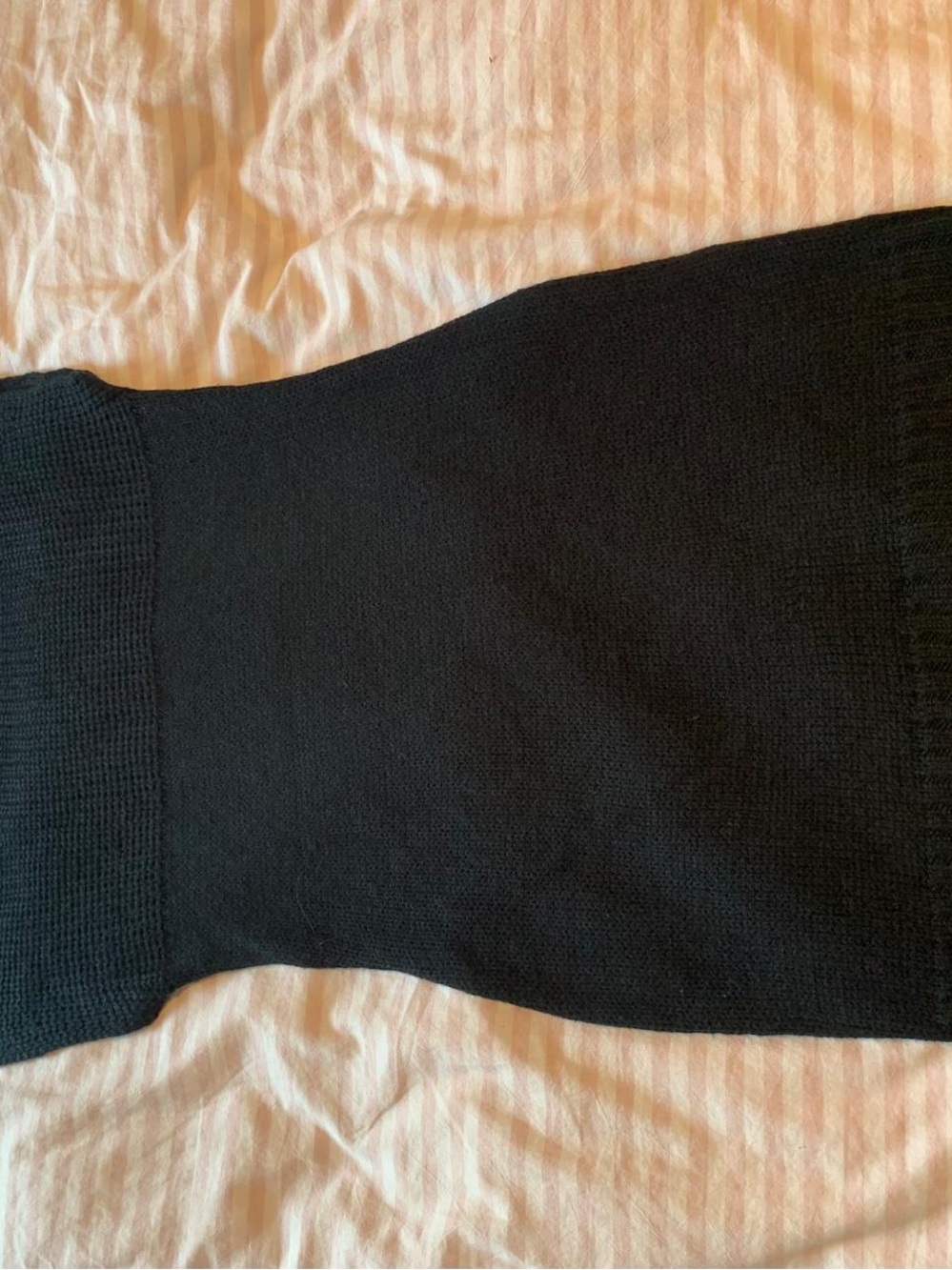 Black Knit Pencil Dress - Women's Classic Style